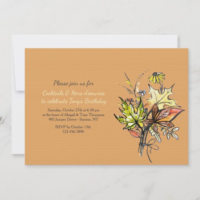 Invitación del ramo dos de la caída (Anverso)