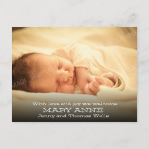 Invitación del recién nacido (texto, horizontales