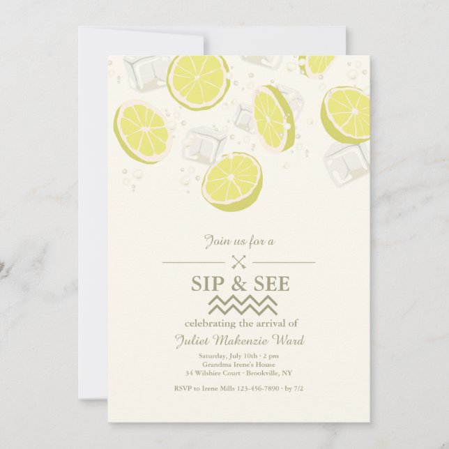 Invitación del refrigerador de verano (Anverso)