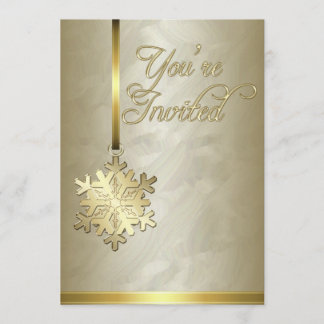 Invitación del Relieve metalizado dorado de la