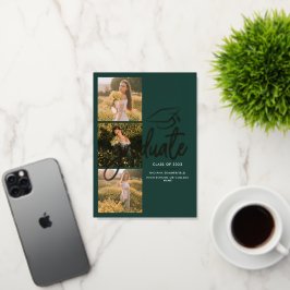 Invitación del Relieve metalizado dorado Green 202