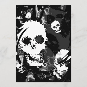 Invitación del remolino de los espectros B&W del