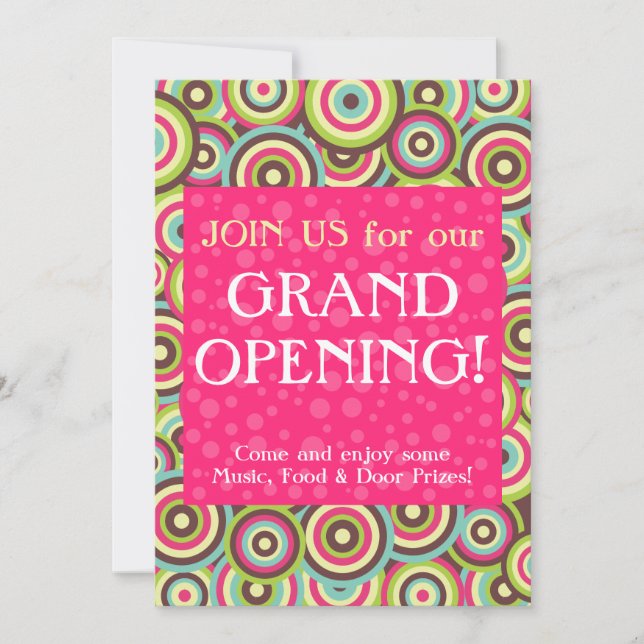 Invitación del remolino del color (Anverso)