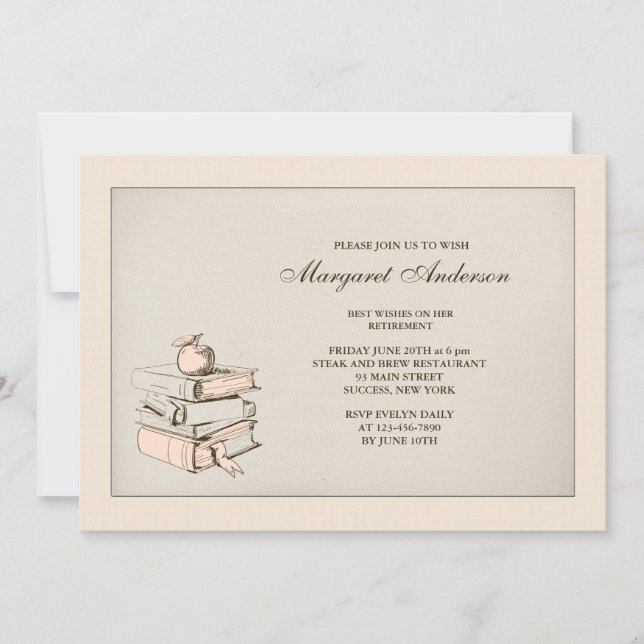 Invitación del retiro de los libros del profesor (Anverso)