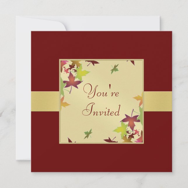 Invitación del rojo de la acción de gracias de (Anverso)