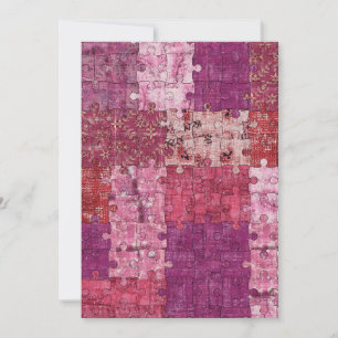 Invitación del rompecabezas de textura de colores