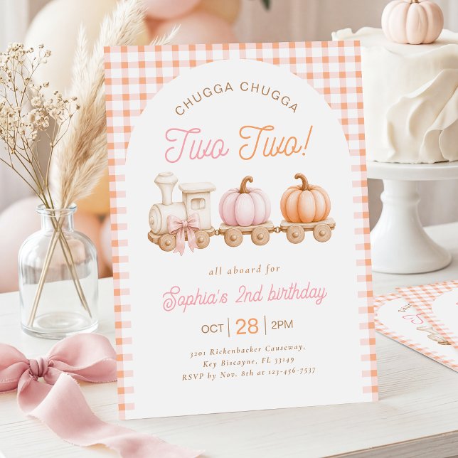 Invitación del segundo cumpleaños del tren de cala (Subido por el creador)