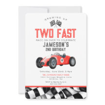 Invitación del segundo Fiesta de cumpleaños de Red