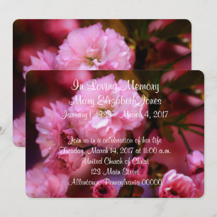Invitación del servicio conmemorativo de flores de