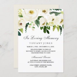 Invitación del servicio conmemorativo de funerales
