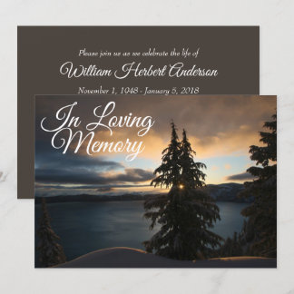 Invitación del servicio conmemorativo Lakeside Sun