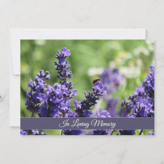 Invitación del servicio conmemorativo Lavender & L