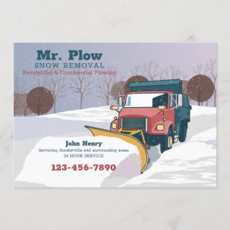 Invitación del servicio de eliminación de nieve de