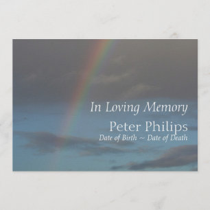 Invitación del servicio funeral Rainbow 3