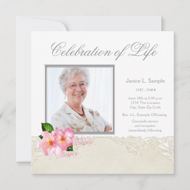 Invitación del Servicio Memorial de Fotografía de  (Anverso)