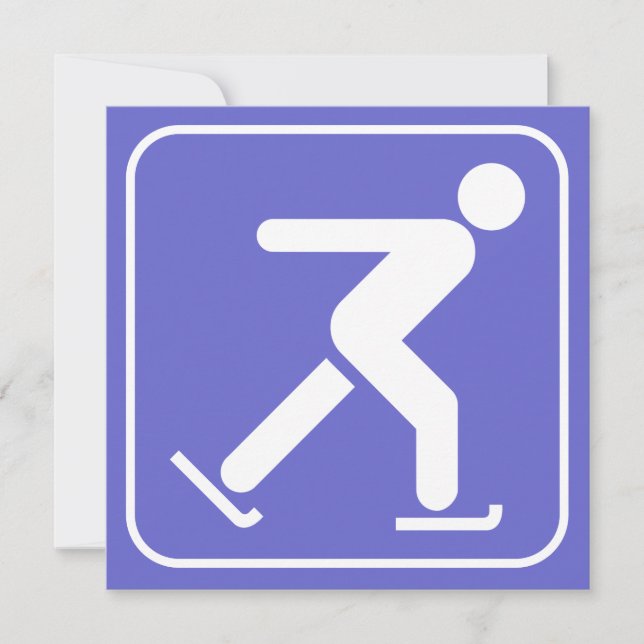 Invitación del símbolo del patinaje de hielo (Anverso)