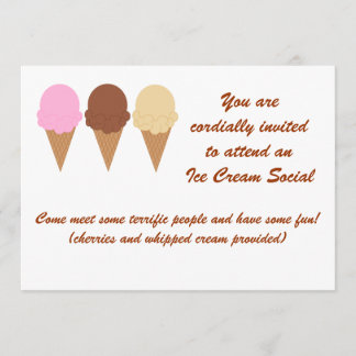 Invitación del Social del helado