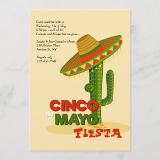Invitación del sombrero de Cinco de Mayo