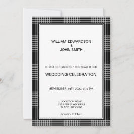 Invitación del Sr. Gay y el Sr. moderno de la boda