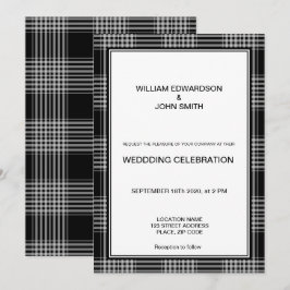 Invitación del Sr. Gay y el Sr. moderno de la boda