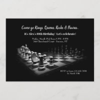 Invitación del tablero de ajedrez