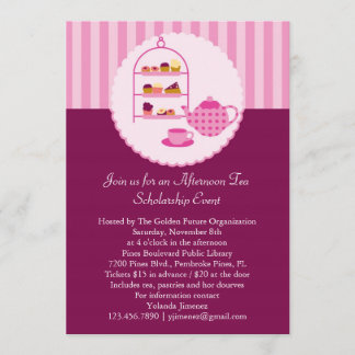 Invitación del té de tarde