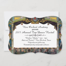 Invitación del teatro del vintage del decreto de