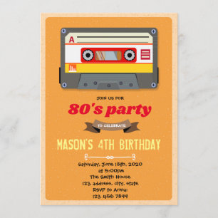 Invitación del tema del cumpleaños de la cinta de 