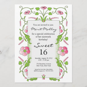 Invitación del tema del jardín