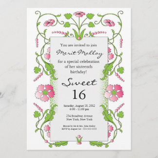 Invitación del tema del jardín