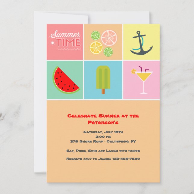 Invitación del tiempo de verano (Anverso)