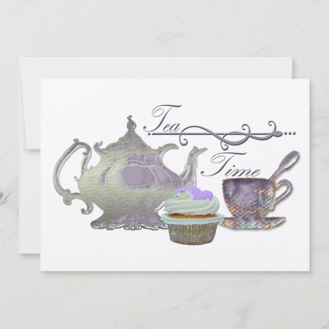 Invitación del tiempo del té (Anverso)