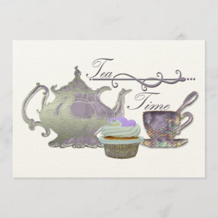 Invitación del tiempo del té