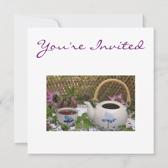 Invitación del tiempo del té (Anverso)