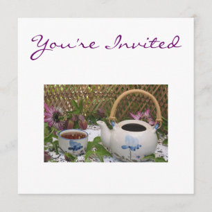 Invitación del tiempo del té