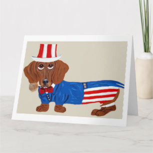 Invitación del Tío Sam Dachshund