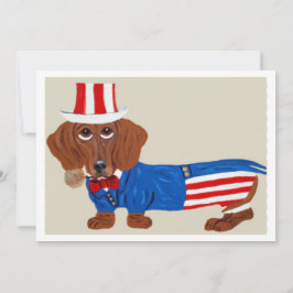 Invitación del Tío Sam Dachshund