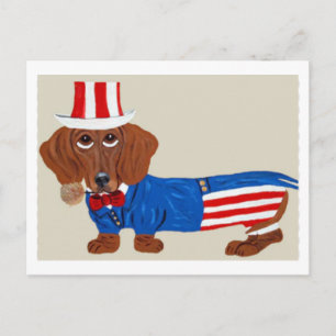 Invitación del Tío Sam Dachshund
