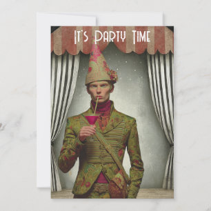 Invitación del tipo de euro retro surrealista