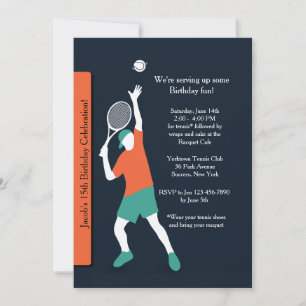 Invitación del tipo del tenis