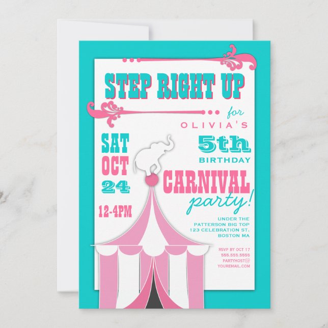 Invitación del top grande de la fiesta de (Anverso)