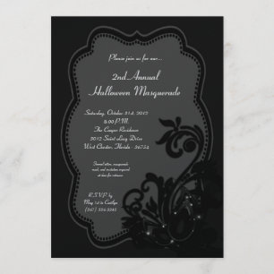 invitación del traje de Halloween de la mascarada