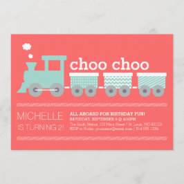 Invitación del tren de Choo Choo
