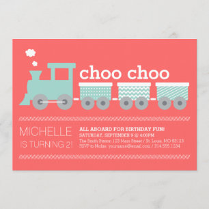 Invitación del tren de Choo Choo