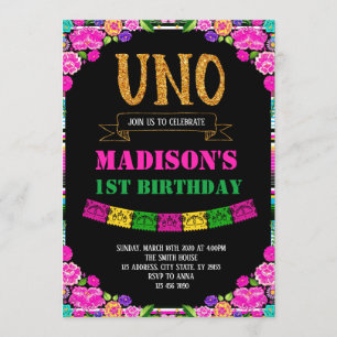Invitación del uno de la fiesta