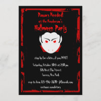 Invitación del vampiro del fiesta de Halloween