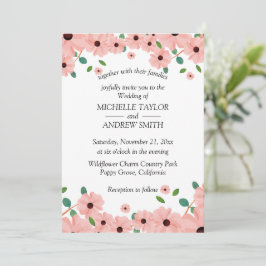 Invitación del vector Boda de flores