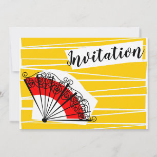 Invitación del ventilador español horizontal