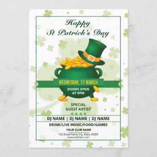 Invitación del viajero de Saint Patricks