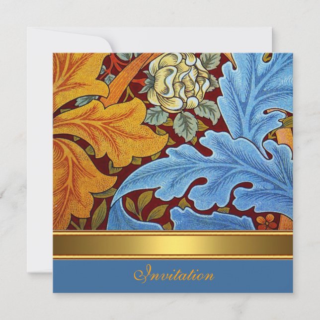 Invitación del victoriano victoriano William Morri (Anverso)